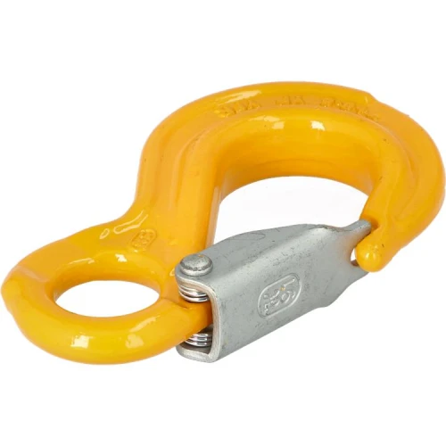 5T - Grade 100 Alloy Eye Hoist Hook w/ Latch by YOKE - Lifting Products