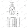 Tensys® · Clevis Grab Hook · Grade 8 Lashing · 7-8mm